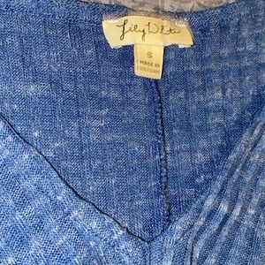 Lily White Blue Cropped Top